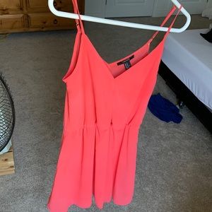 FOREVER 21 Pink chiffon V-neck dress and Vneck back